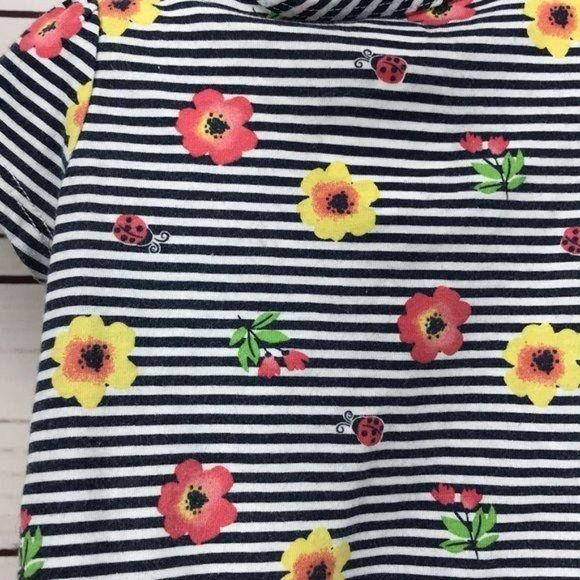 Wonder Nation Navy‎ Blue Stripe Floral Top - Picture 3 of 5